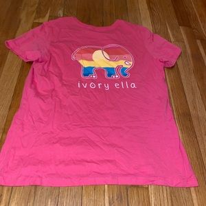 L Ivery Ella pink elephant shirt never worn